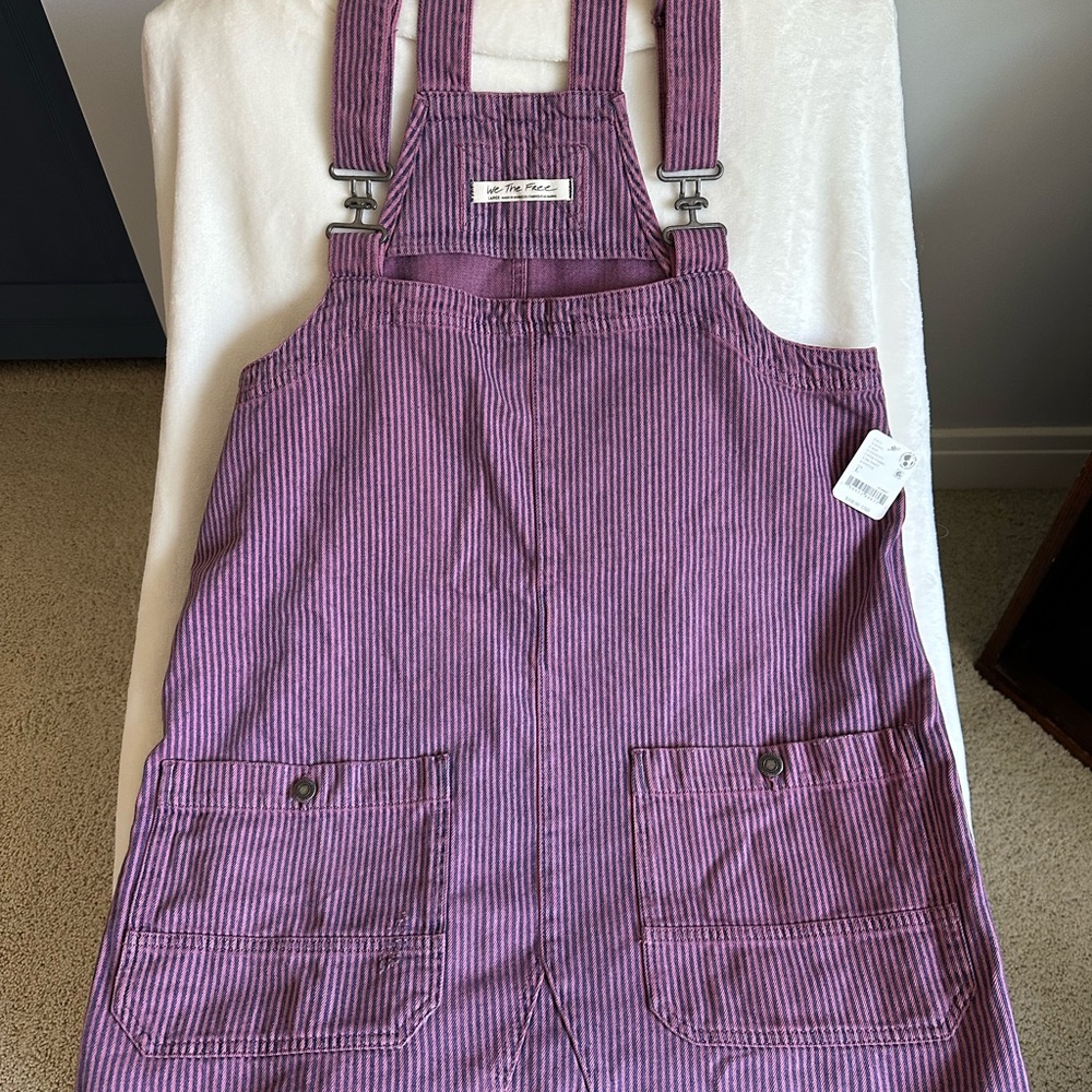 Free People Purple Striped Mini Skirt